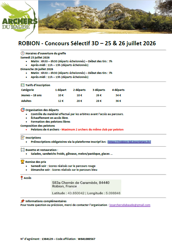 CONCOURS 3D 25/26 JUILLET 2026